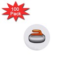 Emoji Curling Stone 1  Mini Button (100 pack) 