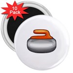 Emoji Curling Stone 3  Magnet (10 pack)