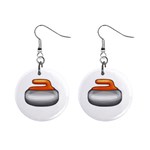 Emoji Curling Stone 1  Button Earrings