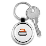 Emoji Curling Stone Key Chain (Round)