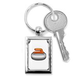 Emoji Curling Stone Key Chain (Rectangle)