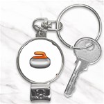 Emoji Curling Stone Nail Clippers Key Chain