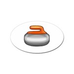 Emoji Curling Stone Sticker (Oval)