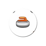 Emoji Curling Stone Magnet 3  (Round)