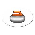 Emoji Curling Stone Magnet (Oval)