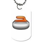 Emoji Curling Stone Dog Tag (One Side)