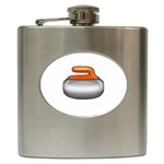 Emoji Curling Stone Hip Flask (6 oz)