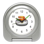 Emoji Curling Stone Travel Alarm Clock