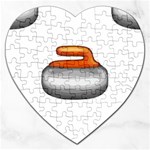 Emoji Curling Stone Jigsaw Puzzle (Heart)