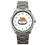 Emoji Curling Stone Sport Metal Watch