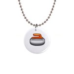 Emoji Curling Stone 1  Button Necklace