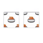 Emoji Curling Stone Cufflinks (Square)