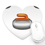 Emoji Curling Stone Heart Mousepad