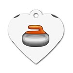 Emoji Curling Stone Dog Tag Heart (One Side)