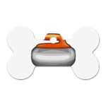 Emoji Curling Stone Dog Tag Bone (One Side)