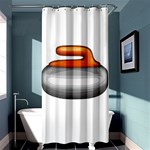 Emoji Curling Stone Shower Curtain 36  x 72  (Stall)