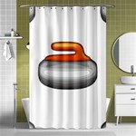 Emoji Curling Stone Shower Curtain 48  x 72  (Small)