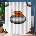 Emoji Curling Stone Shower Curtain 60  x 72  (Medium)