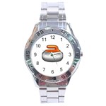 Emoji Curling Stone Stainless Steel Analogue Watch