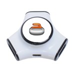 Emoji Curling Stone 3-Port USB Hub