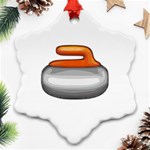 Emoji Curling Stone Ornament (Snowflake)