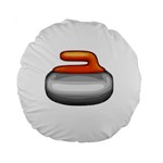 Emoji Curling Stone Standard 15  Premium Round Cushion 