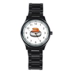 Emoji Curling Stone Stainless Steel Round Watch