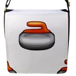 Emoji Curling Stone Flap Closure Messenger Bag (S)