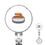 Emoji Curling Stone Stainless Steel Nurses Watch