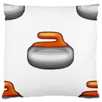 Emoji Curling Stone Large Flano Cushion Case (One Side)