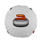 Emoji Curling Stone Standard 15  Premium Flano Round Cushion 