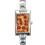 Pepperoni Pizza Rectangle Italian Charm Watch