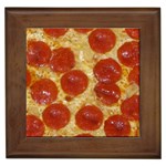 Pepperoni Pizza Framed Tile