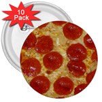 Pepperoni Pizza 3  Button (10 pack)