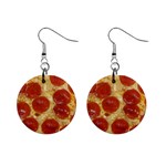 Pepperoni Pizza 1  Button Earrings