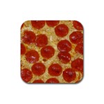 Pepperoni Pizza Rubber Coaster (Square)