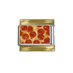 Pepperoni Pizza Gold Trim Italian Charm (9mm)