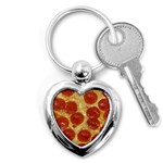 Pepperoni Pizza Key Chain (Heart)