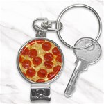 Pepperoni Pizza Nail Clippers Key Chain