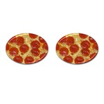 Pepperoni Pizza Cufflinks (Oval)