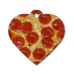 Pepperoni Pizza Dog Tag Heart (One Side)