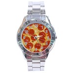 Pepperoni Pizza Stainless Steel Analogue Watch