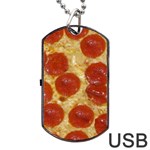 Pepperoni Pizza Dog Tag USB Flash (One Side)