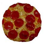 Pepperoni Pizza Large 18  Premium Round Cushion 