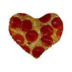 Pepperoni Pizza Standard 16  Premium Heart Shape Cushion 