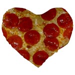 Pepperoni Pizza Large 19  Premium Heart Shape Cushion