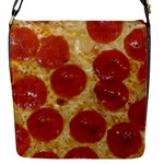 Pepperoni Pizza Flap Closure Messenger Bag (S)