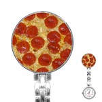 Pepperoni Pizza Stainless Steel Nurses Watch