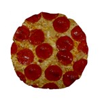 Pepperoni Pizza Standard 15  Premium Flano Round Cushion 