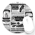 Creepy Newspaper Round Mousepad